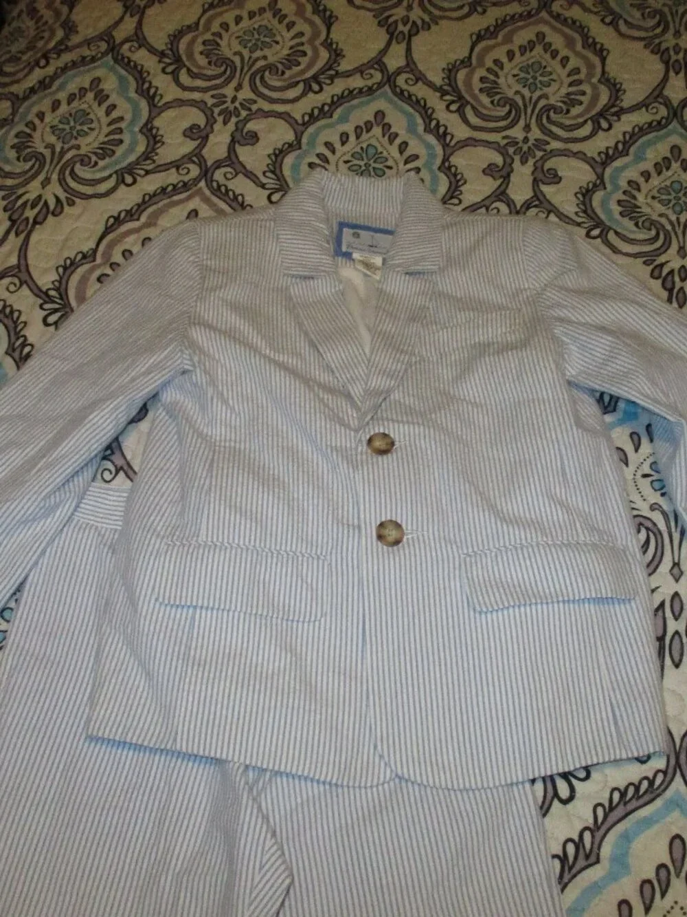 Florence Eiseman Seersucker Pin stripe Suit 6